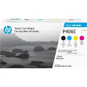 Samsung CLT-P406C alkuperäinen syaani/magenta/keltainen/musta -värikasetti – 4-pakkaus, 1000 sivua, Musta, Syaani, Magenta, Keltainen, 4 kpl