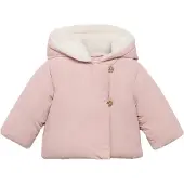 Mango Anorak With Shearling-Effect Hood - Pink - 9-12M