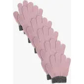 Lindberg Sundsvall Hansikkaat Villasekoite 5-pack, Pink/Anthracite, 2-5 vuotta