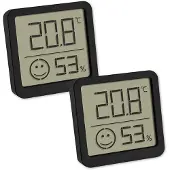 TFA 30.5053.01.02 2er Set black Digital Thermo Hygrometer