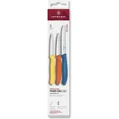 Victorinox Swiss Classic kuorimaveitsisetti 3-pakkaus, keltainen/oranssi/sininen