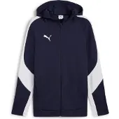 Puma Urheilullinen collegetakki 'teamEVOSTRIPE' sininen / valkoinen