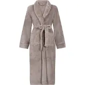 Hunkemoller Robe Long Fluffy Fleece - Beige - XL/XXL