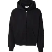 Weekday Loose Fit Zip Hoodie - Black - XL
