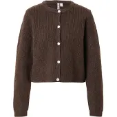 Pieces Pcsilly Ls O-Neck Knit Cardigan Noos Bc - Brown - M