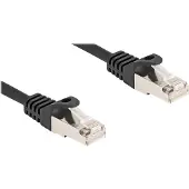 DeLOCK 80185, 0,25 m, S/FTP (S-STP), RJ-50, RJ-50, Musta