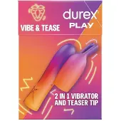 Durex Play Vibe & Tease klitorisstimulaattorilla varustettu vibraattori 1 kpl