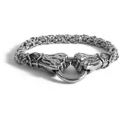 Lykken Viking teräsrannekoru Thorin hanskoilla 21cm
