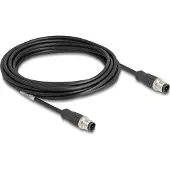 DeLOCK 80849, 5 m, Cat5e, S/FTP (S-STP), M12, M12, Musta