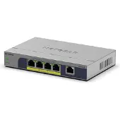 Netgear GS105P-300EUS - Hallitsematon 5-porttinen Gigabit Ethernet Power over Ethernet -kytkin, Harmaa