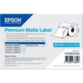 Epson Premium Matte Label - Die-Cut Roll: 105mm x 210mm, 282 labels, Itse kiinnittyvä tulostintarra, Stanssausmerkintä, Mustesuihku, Akryyli, Kiinteä, (C33S045740)