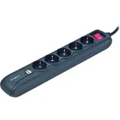 Gembird – 5 x AC, 2 x USB, 16 A, 50 Hz - 60 Hz, 1.5 m (SPG5-U2-5)