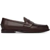 Ralph Lauren for man. 803978015001 Burnished leather Penny Alston brown loafers (41), Flat, None, Casual