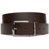 Tommy Hilfiger Vyö 'Flag Rectangular Buckle Reversible' tummanruskea / musta