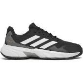 Adidas Urheilukengät 'CourtJam Control 3' tummanharmaa / musta / valkoinen