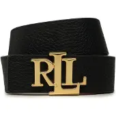 Ralph Lauren for woman. 412912040001 Reversible wide leather belt, black, brown (L), Casual