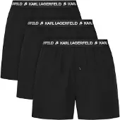 Karl Lagerfeld Bokserishortsit musta / valkoinen