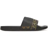 EA7 unisex. 7X000110_AF15128 Tape Slide black flip flops (40), Flat, None, Beachwear, PVC