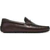 BOSS for man. 50548100 Brown Noel Mocc leather loafers (43), Flat, None, Casual, Classic