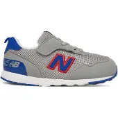 New Balance unisex for kids. NW515V1 Gray Hook and Loop 515 Sneakers (23.5), Flat, Velcro, Casual, Grey, children's fashion