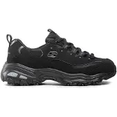 SKECHERS for woman. 11930 D'Lites-Biggest Fan black leather sneakers (41), 3 to 5 cm, Laces, Casual