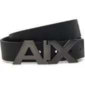Armani Exchange for man. 951058CC50543120 Leather belt black, navy (34), Casual, Classic