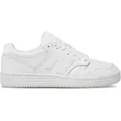 New Balance unisex for kids. GSB480V1 Leather trainers 480 white (35.5), Eco Leather, Flat, Laces, Casual, children's fashion