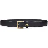 Ralph Lauren Logo-Keeper Leather Belt - Black - M