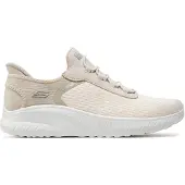 SKECHERS for woman. 117504 Slip-ins Sneakers: BOBS Sport Squad Chaos white (41), Fabric, Flat, Laces, Multisport