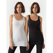 Vero Moda Toppi 'VMMAXI' musta / valkoinen
