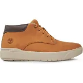 Timberland for man. TB0A5S4Z2311 Seneca Bay brown leather mid-cut sneakers (41), Flat, Laces, Casual, Sustainable