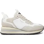 Pepe Jeans for woman. PLS60012 Supra Blur leather shoes white (39), Flat, Suede, Laces, Casual