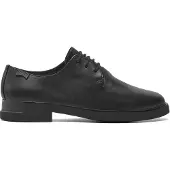 Camper for woman. K200685-001 Leather shoes Black magnet (36), Flat, Laces, Casual