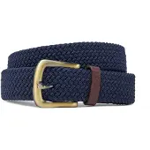 Barbour Stretch Webbing Leather Belt - Blue - 110 CM