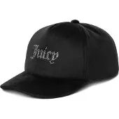 Juicy Couture Veronica Velour & Diamante Baseball Cap - Black - ONE SIZE
