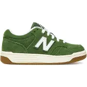 New Balance unisex for kids. PSB480V1 Leather trainers B480 LACE green (28), Fabric, Flat, Suede, Laces, Casual, children's fashion