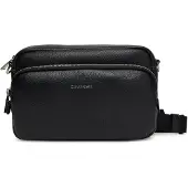 Calvin Klein Olkalaukku 'Logo Pebbled Camera' musta