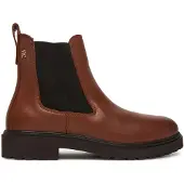 Tommy Hilfiger Th Leather Cleated Chelsea - Brown - 36
