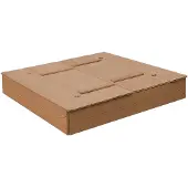 Roba Sandbox With Lids Convertible To Benches - Brown - 127X 123.5X 21.5CM