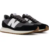 New Balance for man. MS237V1 Leather sneakers MS237GA black (43), Flat, Laces, Casual, Sport, Running, Multisport