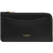Coach New York Zip Card Case - Black - ONE SIZE