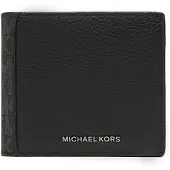 Michael Kors for man. 39R5LHDF3O Hudson Leather Wallet with Logo Black (OSFA), Casual