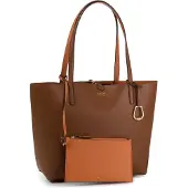 Ralph Lauren for woman. 431795329002 Brown Medium Tote reversible bag (OSFA), Casual, Polyurethane