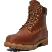 Timberland for man. TB1270942141 Premium 6 Inch brown leather ankle boots (45 W), Flat, Laces, Casual, Outdoor
