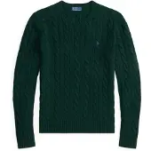 Ralph Lauren Cable Wool-Cashmere Crewneck Sweater - Green - XS