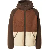 Iriedaily Fleecetakki 'Quentin' beige / ruskea / tummanruskea