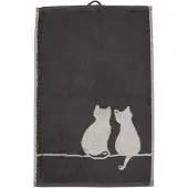 Cawö Cute Cats You and Me -pyyhe 30 x 50 cm
