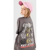 Key Street Wheels Kids T-paita harmaa, S
