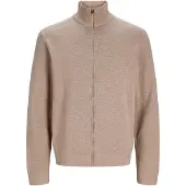 Jack & Jones Jprblamilano Stitch High Neck Cardigan - Beige - L