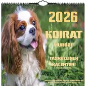 Suomen Aika Koirat 2026 taskullinen seinäkalenteri